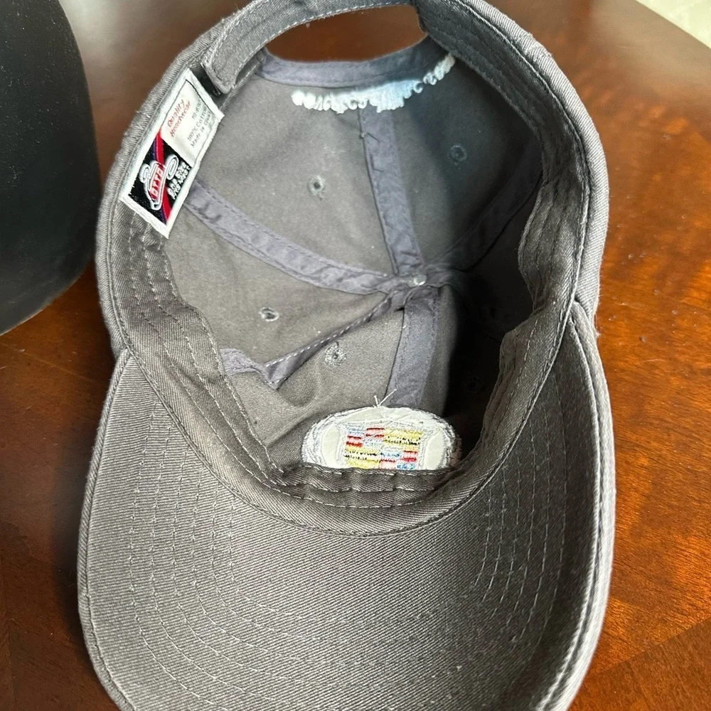 Gray Embroidered Logo Cap